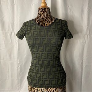 Fendi Monogram Print Top